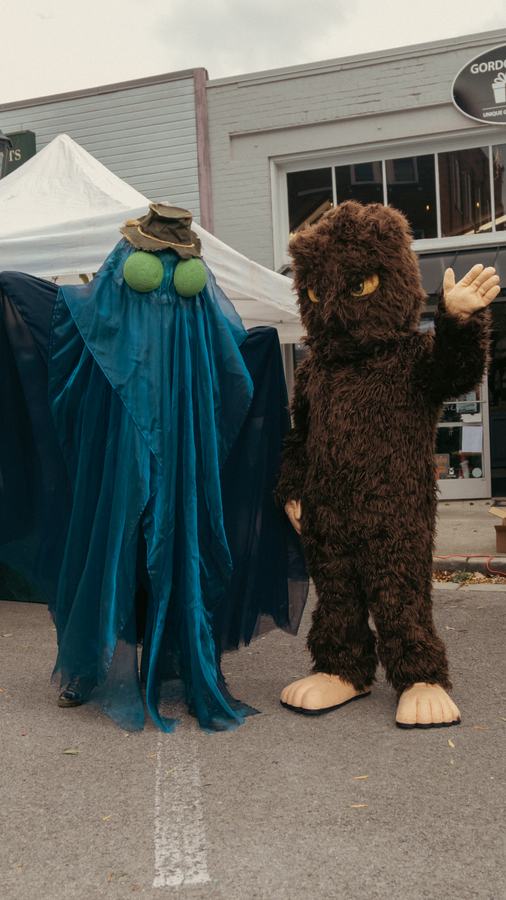 Mothman and Bigfoot side by side
