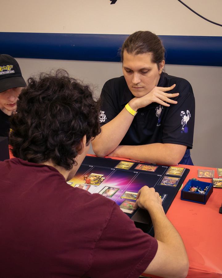 Two players deep in a match