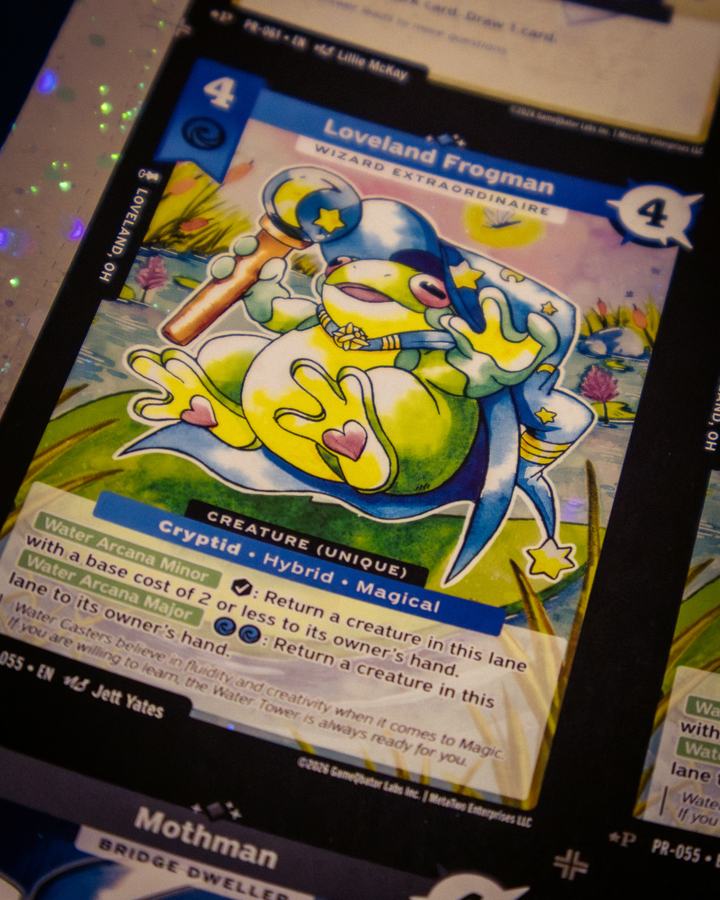A Loveland Frogman card